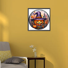 Load image into Gallery viewer, Diamond Painting - Full Round - halloween horror atmosphere glass art (30*30CM)

