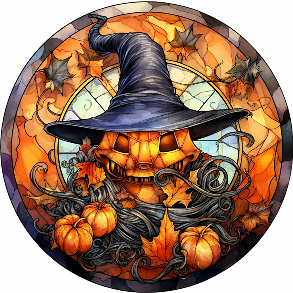 Diamond Painting - Full Round - halloween horror atmosphere glass art (30*30CM)