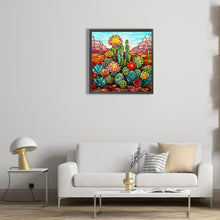 Load image into Gallery viewer, Diamond Painting - Full Round - cactus flower glass art (30*30CM)
