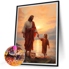 Load image into Gallery viewer, Diamond Painting - Full Round - sunset jesus (30*40CM)
