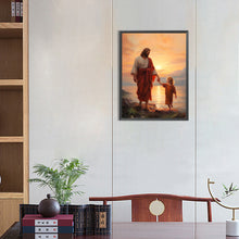 Load image into Gallery viewer, Diamond Painting - Full Round - sunset jesus (30*40CM)
