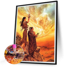 Load image into Gallery viewer, Diamond Painting - Full Round - sunset indians (30*40CM)
