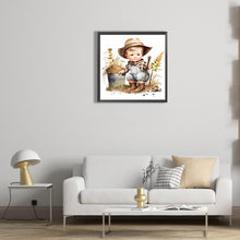 Load image into Gallery viewer, Diamond Painting - Full Round - Farm Cowboy Kids (30*30CM)

