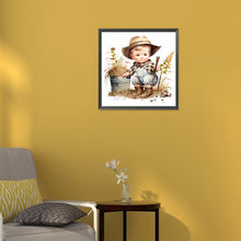 Load image into Gallery viewer, Diamond Painting - Full Round - Farm Cowboy Kids (30*30CM)
