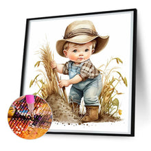 Load image into Gallery viewer, Diamond Painting - Full Round - Farm Cowboy Kids (30*30CM)
