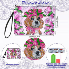 Load image into Gallery viewer, Partial Shaped Drill DIY Diamond Painting Bag with Zipper Diamond Leather Clutch
