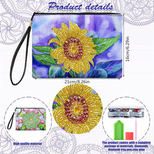 Load image into Gallery viewer, Partial Shaped Drill DIY Diamond Painting Bag with Zipper Diamond Leather Clutch
