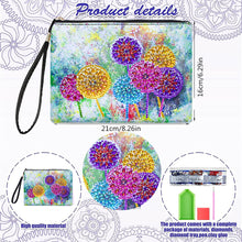 Load image into Gallery viewer, Partial Shaped Drill DIY Diamond Painting Bag with Zipper Diamond Leather Clutch
