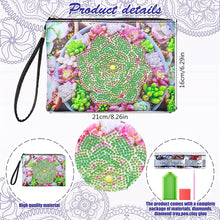 Load image into Gallery viewer, Partial Shaped Drill DIY Diamond Painting Bag with Zipper Diamond Leather Clutch
