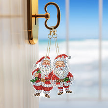 Load image into Gallery viewer, Double Sided Diamond Art Keychains Pendant DIY Shaped Drill Diamond Art Ornament
