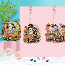 Load image into Gallery viewer, Double Sided Diamond Art Keychains Pendant DIY Shaped Drill Diamond Art Ornament
