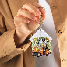 Load image into Gallery viewer, Double Sided Diamond Art Keychains Pendant DIY Shaped Drill Diamond Art Ornament
