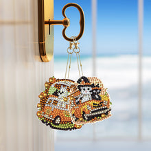 Load image into Gallery viewer, Double Sided Diamond Art Keychains Pendant DIY Shaped Drill Diamond Art Ornament
