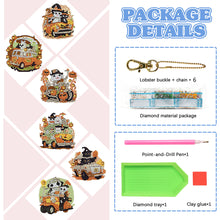 Load image into Gallery viewer, Double Sided Diamond Art Keychains Pendant DIY Shaped Drill Diamond Art Ornament
