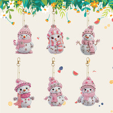 Load image into Gallery viewer, Double Sided Diamond Art Keychains Pendant DIY Shaped Drill Diamond Art Ornament
