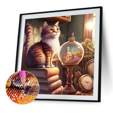 Load image into Gallery viewer, AB Diamond Painting - Full Round - crystal ball cat (40*40CM)
