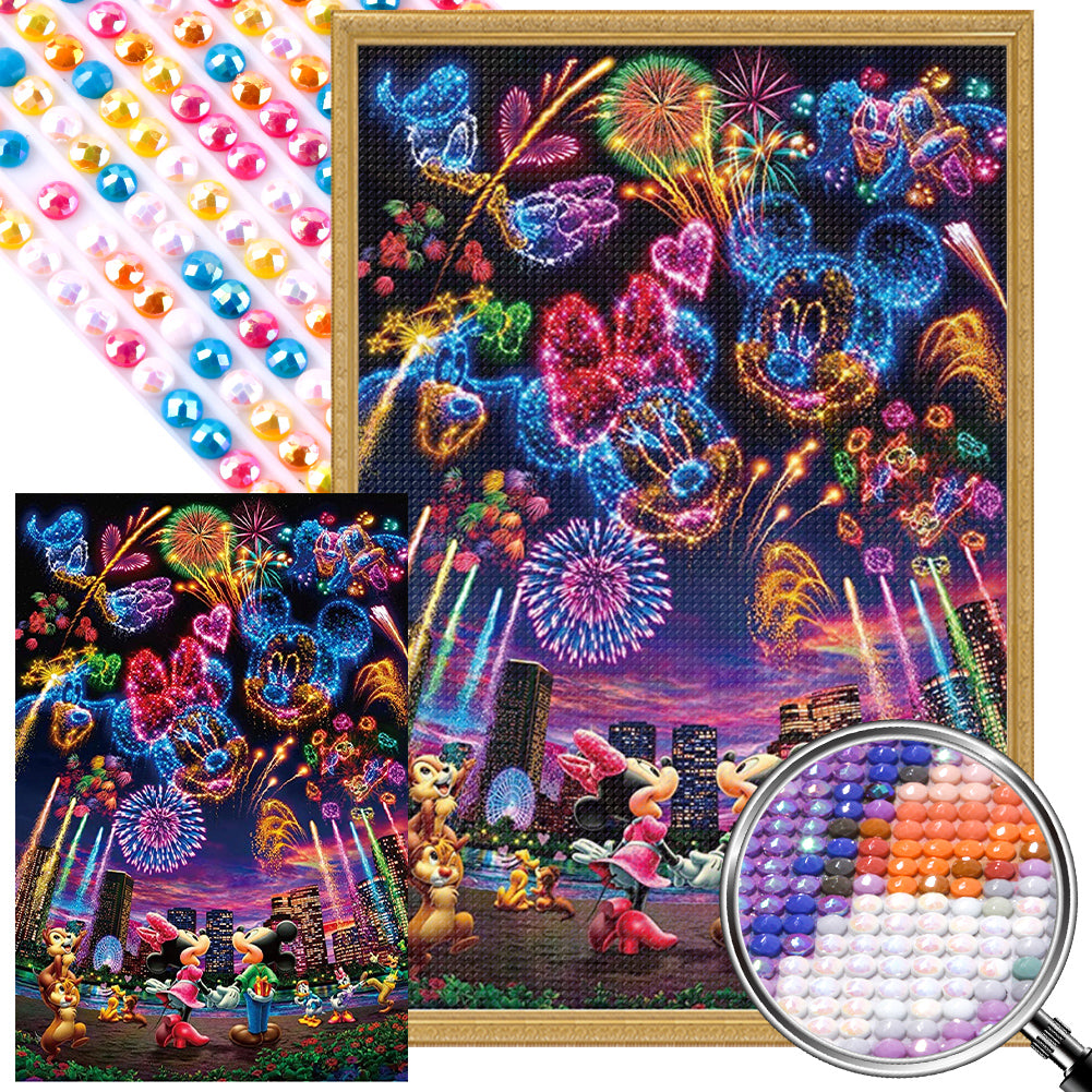 AB Diamond Painting - Full Round - disney fireworks (40*60CM)