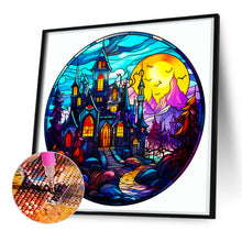 Load image into Gallery viewer, Diamond Painting - Full Round - glass art halloween castle (50*50CM)
