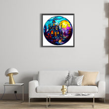 Load image into Gallery viewer, Diamond Painting - Full Round - glass art halloween castle (50*50CM)
