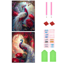 Load image into Gallery viewer, 2pcs Diamond Painting Set - gorgeous peacock (30*40CM)
