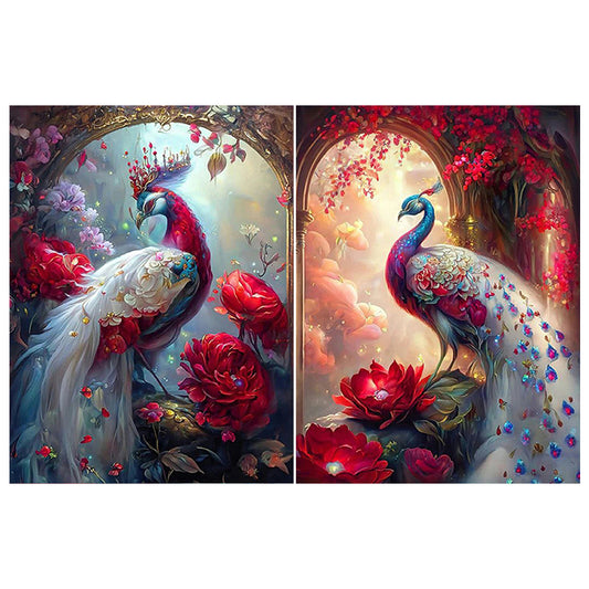 2pcs Diamond Painting Set - gorgeous peacock (30*40CM)