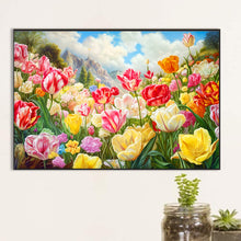 Load image into Gallery viewer, Diamond Painting - Full Round - blooming tulip field (60*40CM)
