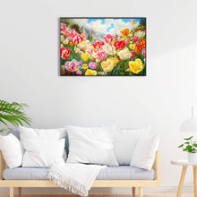 Load image into Gallery viewer, Diamond Painting - Full Round - blooming tulip field (60*40CM)
