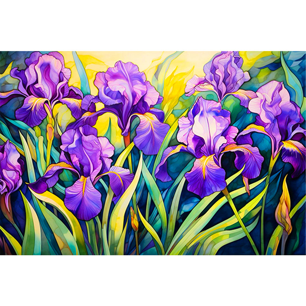 Diamond Painting - Full Round - iris field (60*40CM)