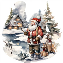 Load image into Gallery viewer, Diamond Painting - Full Round - Santa in the snow (30*30CM)
