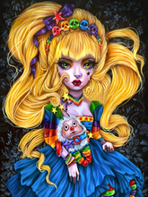 Load image into Gallery viewer, Diamond Painting - Full Round - horror goth doll disney alice (30*40CM)
