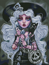 Load image into Gallery viewer, Diamond Painting - Full Round - horror goth doll on call (30*40CM)
