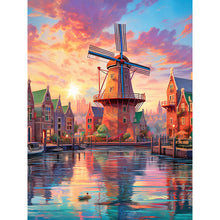 Load image into Gallery viewer, Diamond Painting - Full Round - lighthouse and windmill (30*40CM)
