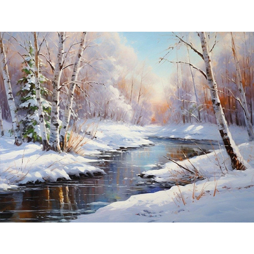 Diamond Painting - Full Round - snow mountain (40*30CM)