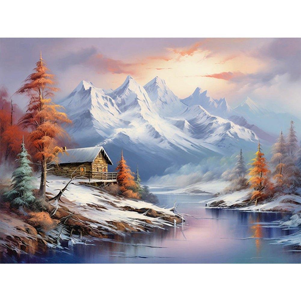 Diamond Painting - Full Round - snow mountain (40*30CM)