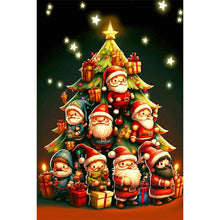 Load image into Gallery viewer, Diamond Painting - Full Round - santa christmas tree (40*60CM)
