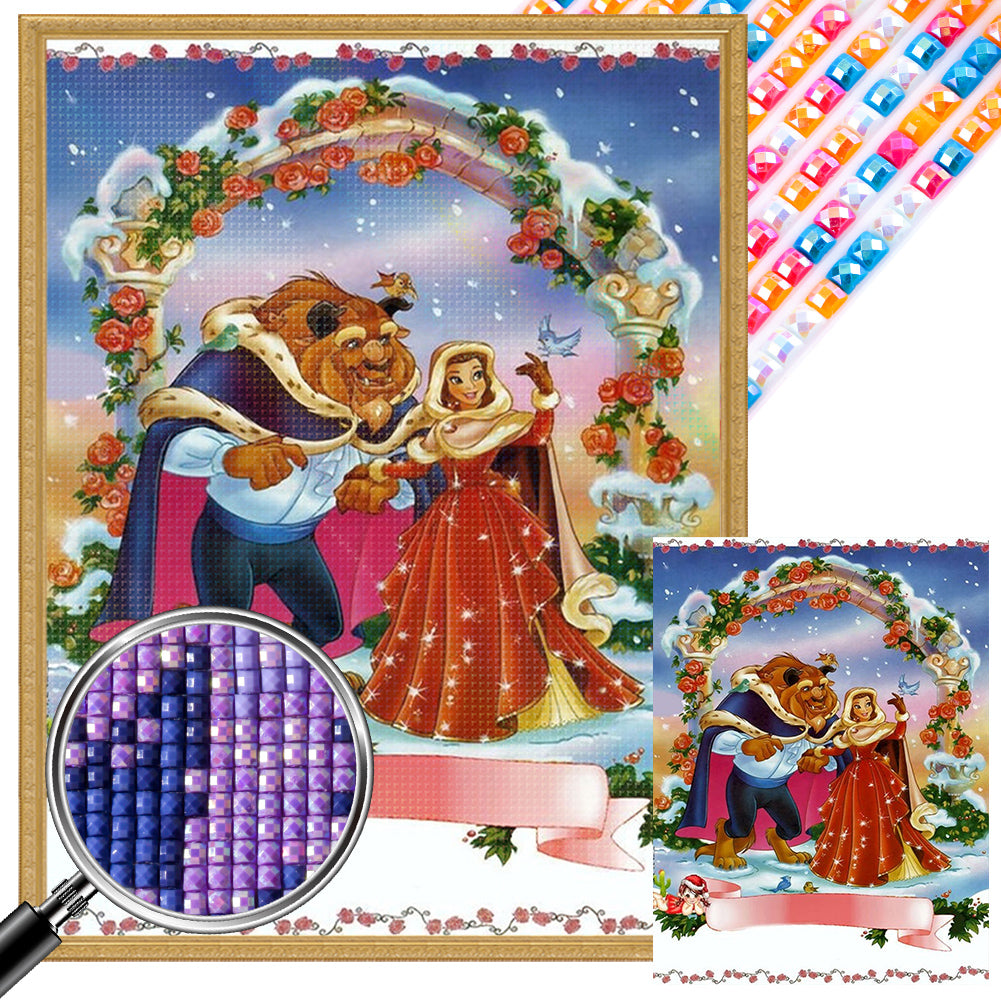 AB Diamond Painting - Full Square - beauty and the beast (30*40CM)