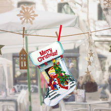 Load image into Gallery viewer, Christmas Rhinestone Painting Fireplace Stocking Diamond Art Candy Bag (26x16cm)
