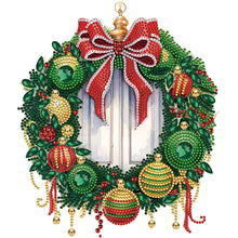 Load image into Gallery viewer, Diamond Painting - Partial Special Shaped - Christmas wreath (30*30CM)
