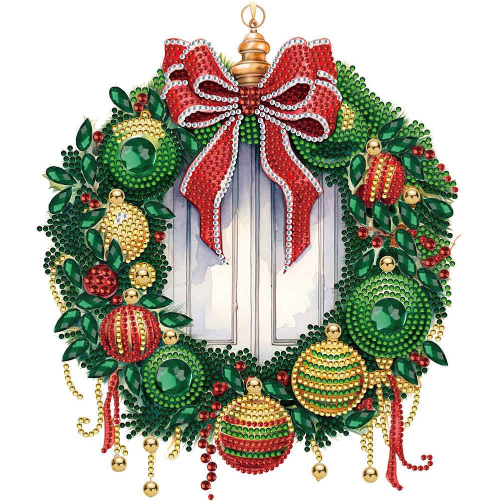 Diamond Painting - Partial Special Shaped - Christmas wreath (30*30CM)