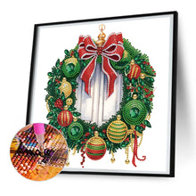 Load image into Gallery viewer, Diamond Painting - Partial Special Shaped - Christmas wreath (30*30CM)
