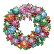 Load image into Gallery viewer, Diamond Painting - Partial Special Shaped - Christmas wreath (30*30CM)
