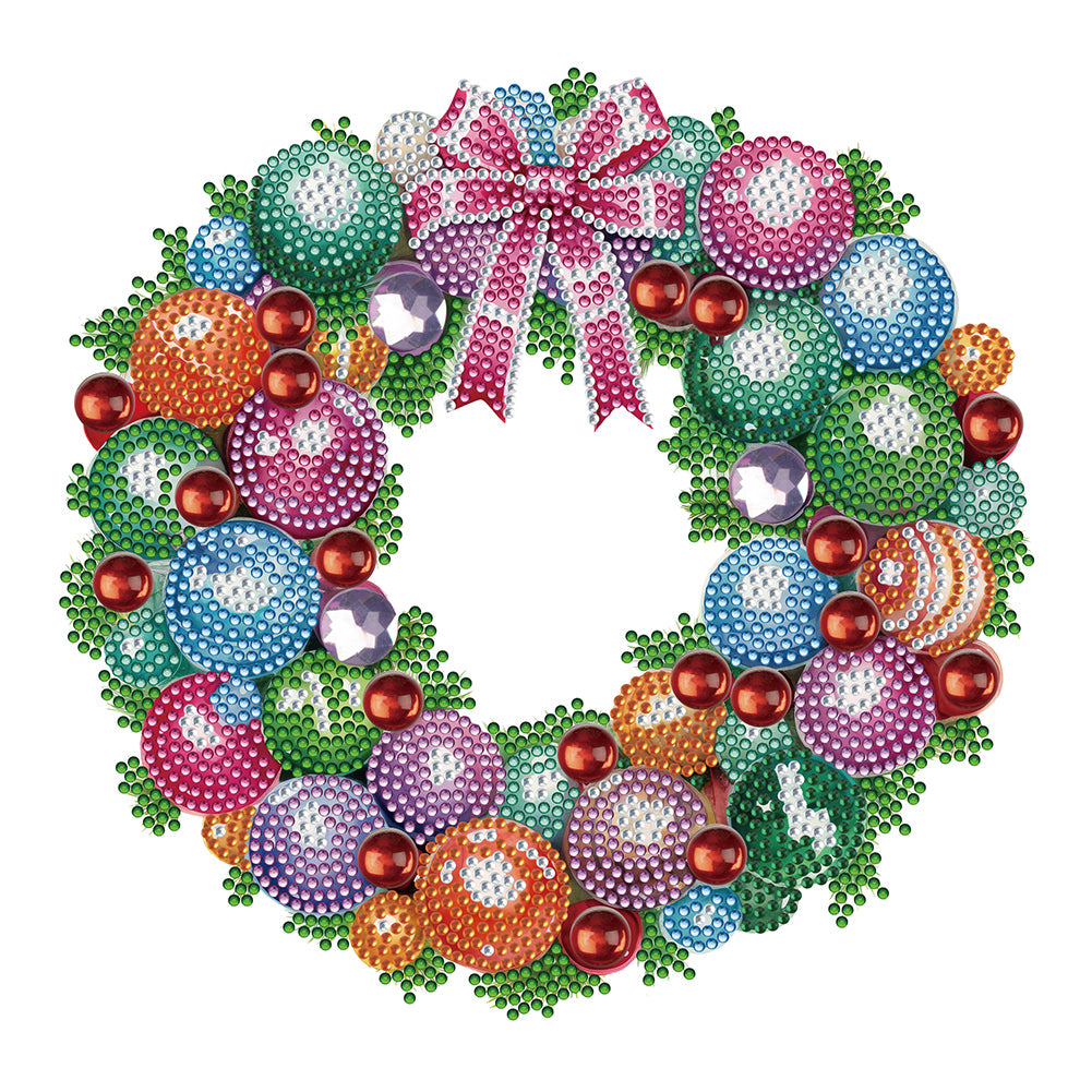 Diamond Painting - Partial Special Shaped - Christmas wreath (30*30CM)