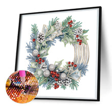 Load image into Gallery viewer, Diamond Painting - Partial Special Shaped - Christmas wreath (30*30CM)
