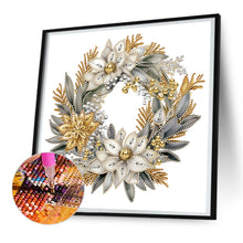 Load image into Gallery viewer, Diamond Painting - Partial Special Shaped - Christmas wreath (30*30CM)
