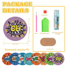 Load image into Gallery viewer, 8PCS Diamond Painting Art Coaster Kits Vivid Butterfly with Holder Special Shape
