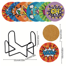 Load image into Gallery viewer, 8PCS Diamond Painting Art Coaster Kits Vivid Butterfly with Holder Special Shape
