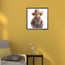 Load image into Gallery viewer, Diamond Painting - Full Round - cowboy kid (30*30CM)
