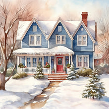 Load image into Gallery viewer, Diamond Painting - Full Round - winter snow street (40*40CM)
