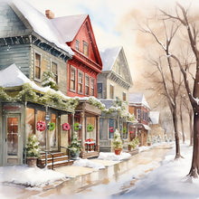 Load image into Gallery viewer, Diamond Painting - Full Round - winter snow street (40*40CM)
