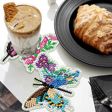 Load image into Gallery viewer, Wooden Diamond Crafts Coasters Bee Gnome with Holder Doughnut 6/8PCS Sweet Fruit
